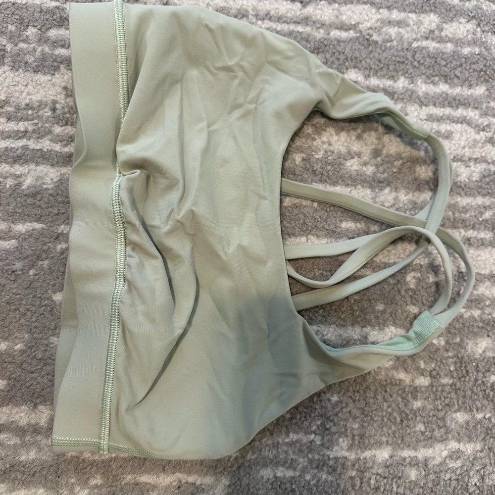 lululemon Sage Green Strappy Sports Bra